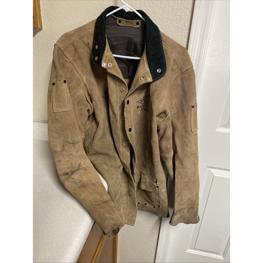 Aztec Black Stallion Split Cowhide Welding Jacket Size L